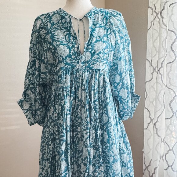 NWT Daughters of India Kyra Mini Dress in Ocean Blue, size XS - Picture 4 of 8